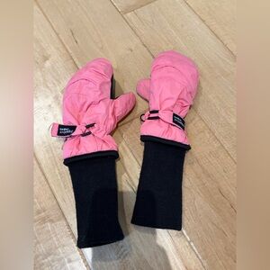 Snow Stoppers Kids Pink Winter Mittens Waterproof Long Cuff Insulated Size M